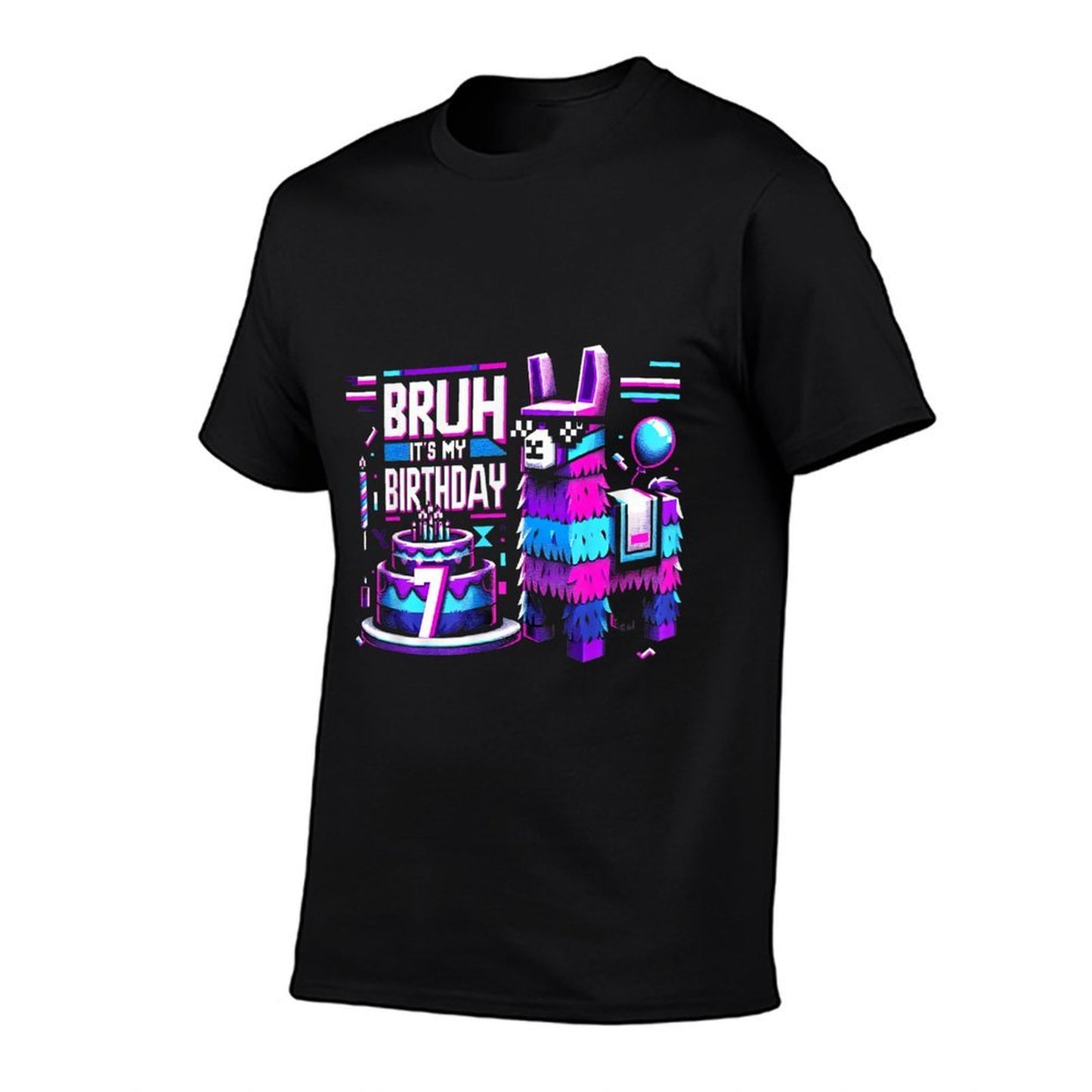 Bruh Its My 7th Birthday Llama Pinata Boy Girl Party Bday  Quick-drying T-Shirt
