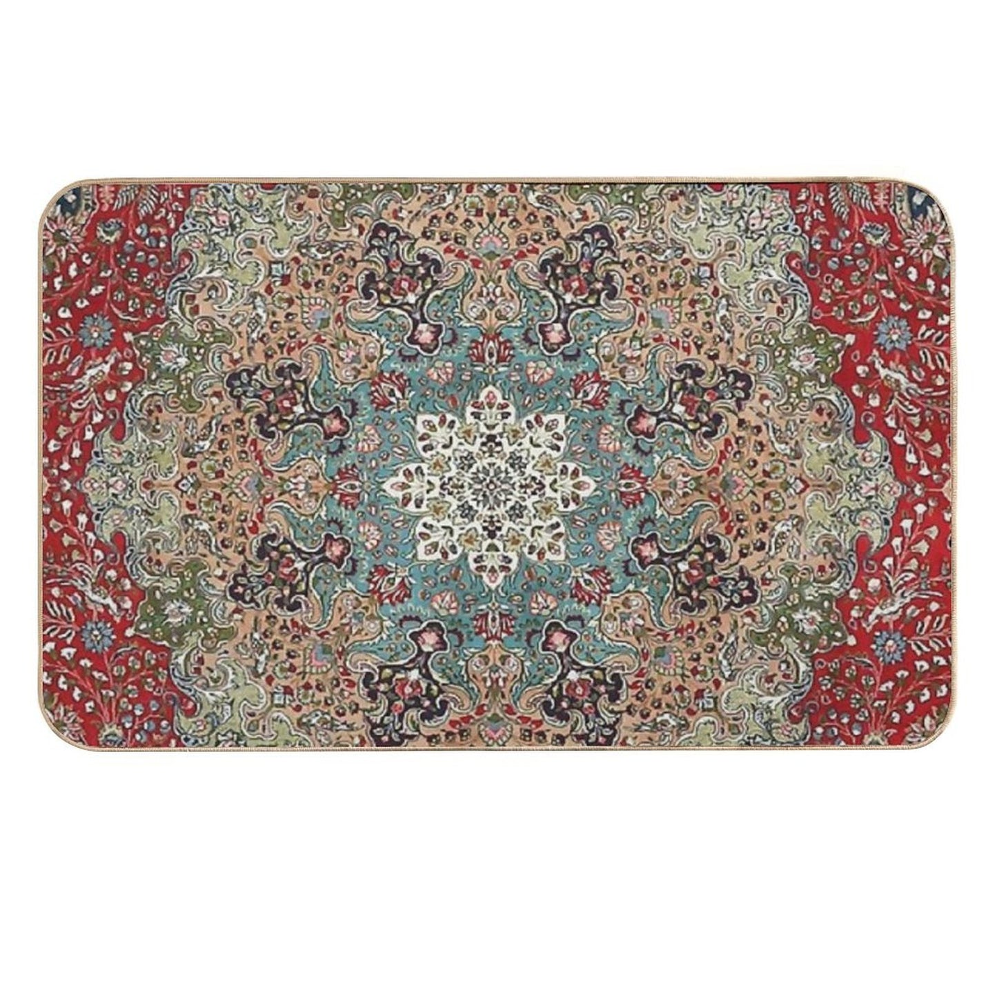 Vintage Antique Persian Carpet Print  Eco-Friendly Bath Mat