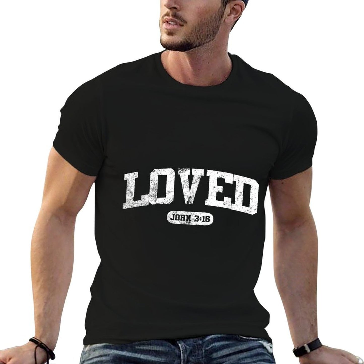 Loved John 316 Jesus Christian Faith Men Women Gift  Eco-friendly Material T-Shirt