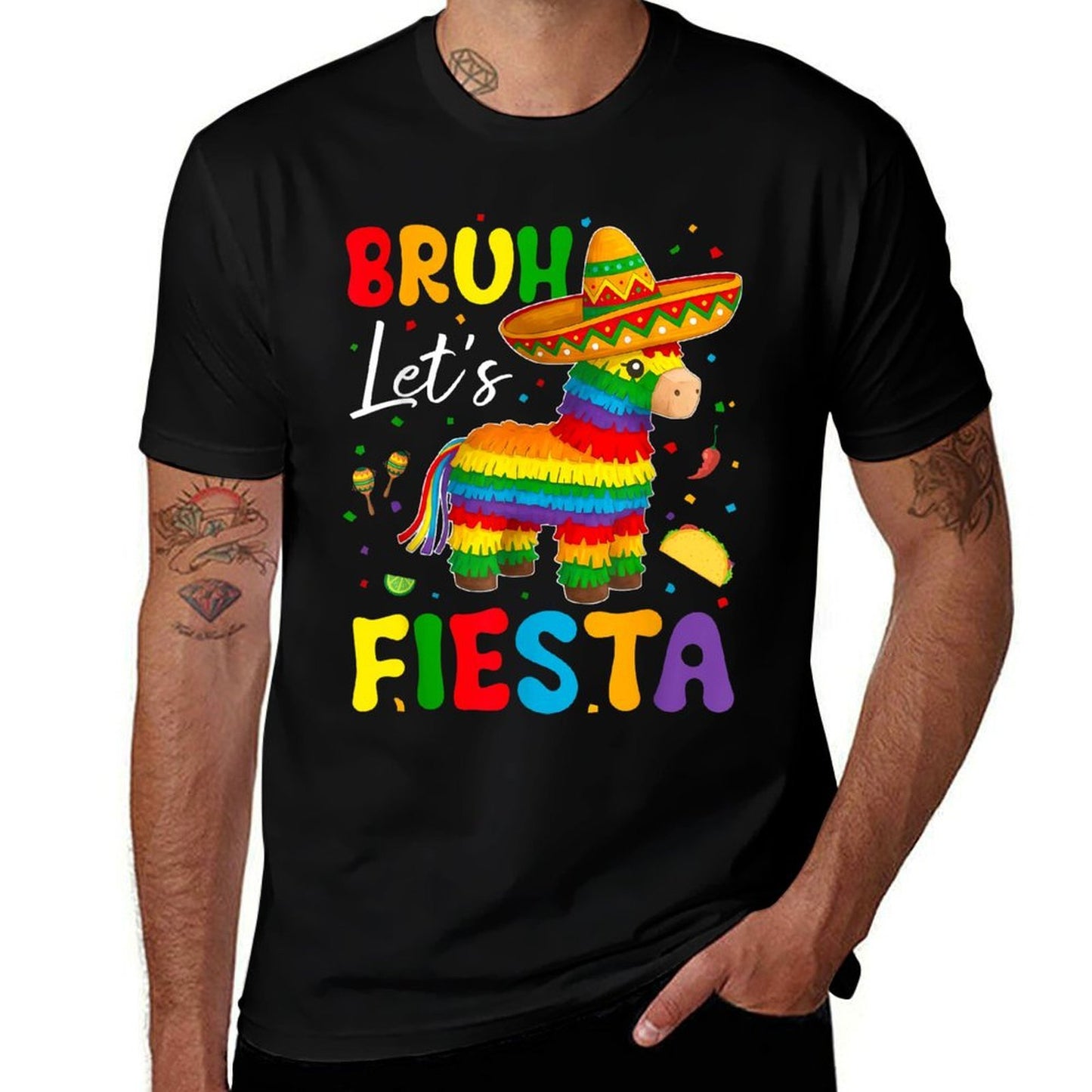 Bruh Lets Fiesta Cinco Mayo Pinata Funny Mexican Boy Men Kid  Easy-care T-Shirt