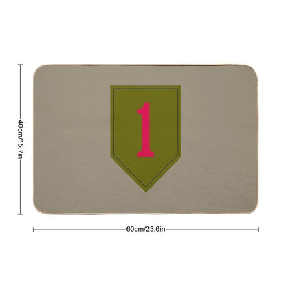 1st Infantry Division The Big Red One (United States Army)  Anti-Trip Bath Mat