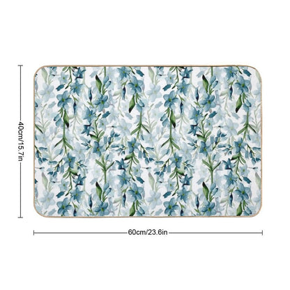 Blue Branches  High-Traffic Bath Mat