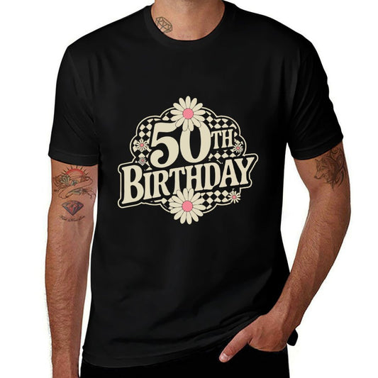 50th Birthday T Shirts for Women  Summer-ready Fabric T-Shirt
