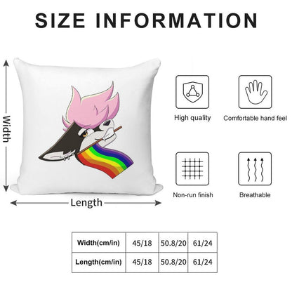 Gay Pride Furry Soft Fade-Resistant Throw Pillow