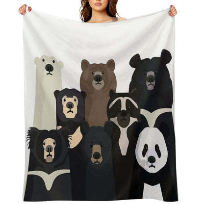 Bears of The World Lightweight Throw Blanket