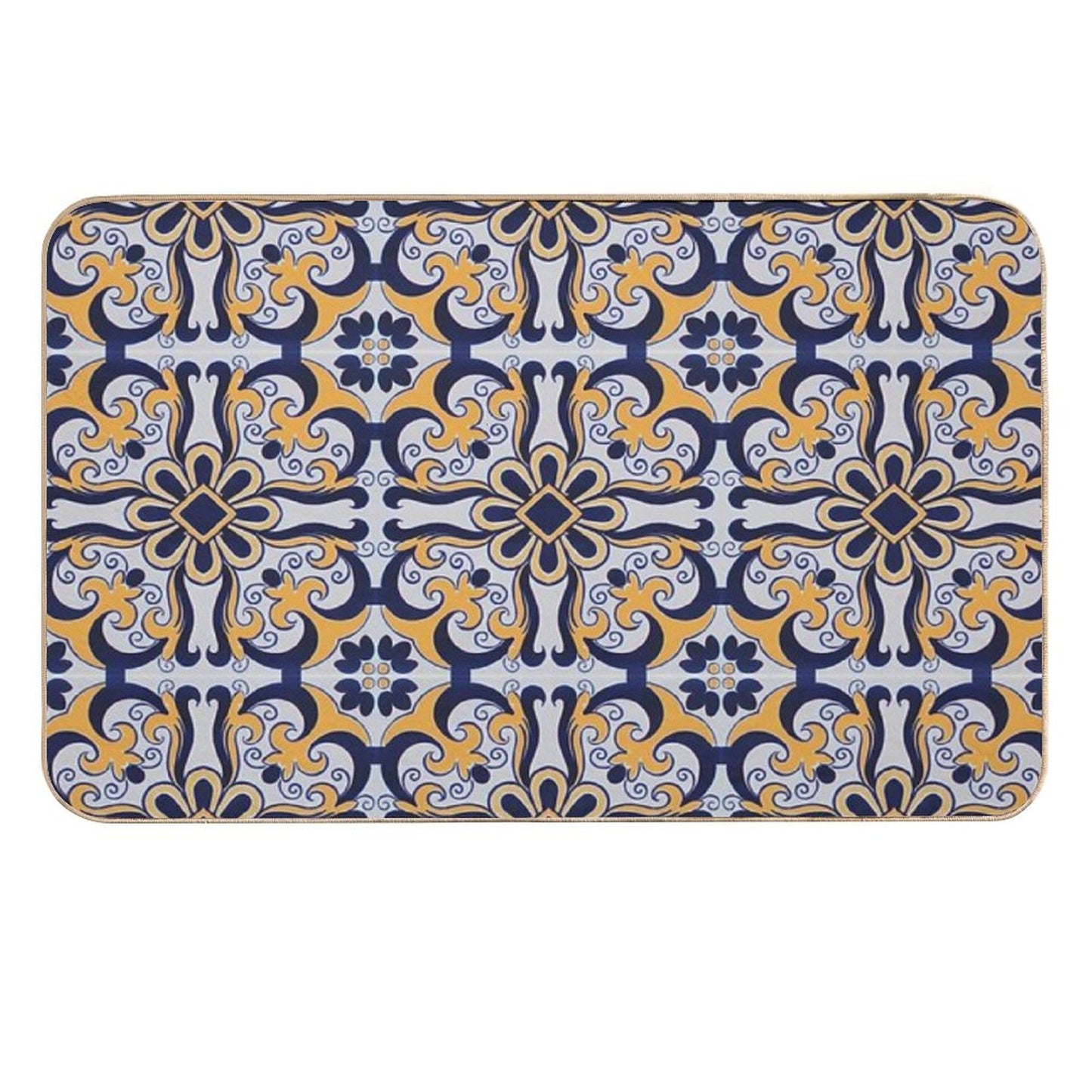 Portuguese Tile  Long-Lasting Bath Mat