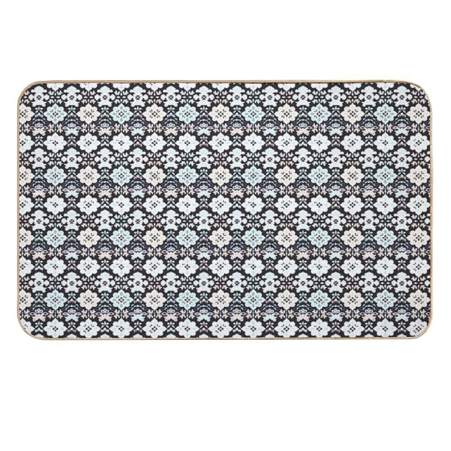 Flowers And Butterflies Abstract O  Stain-Proof Bath Mat
