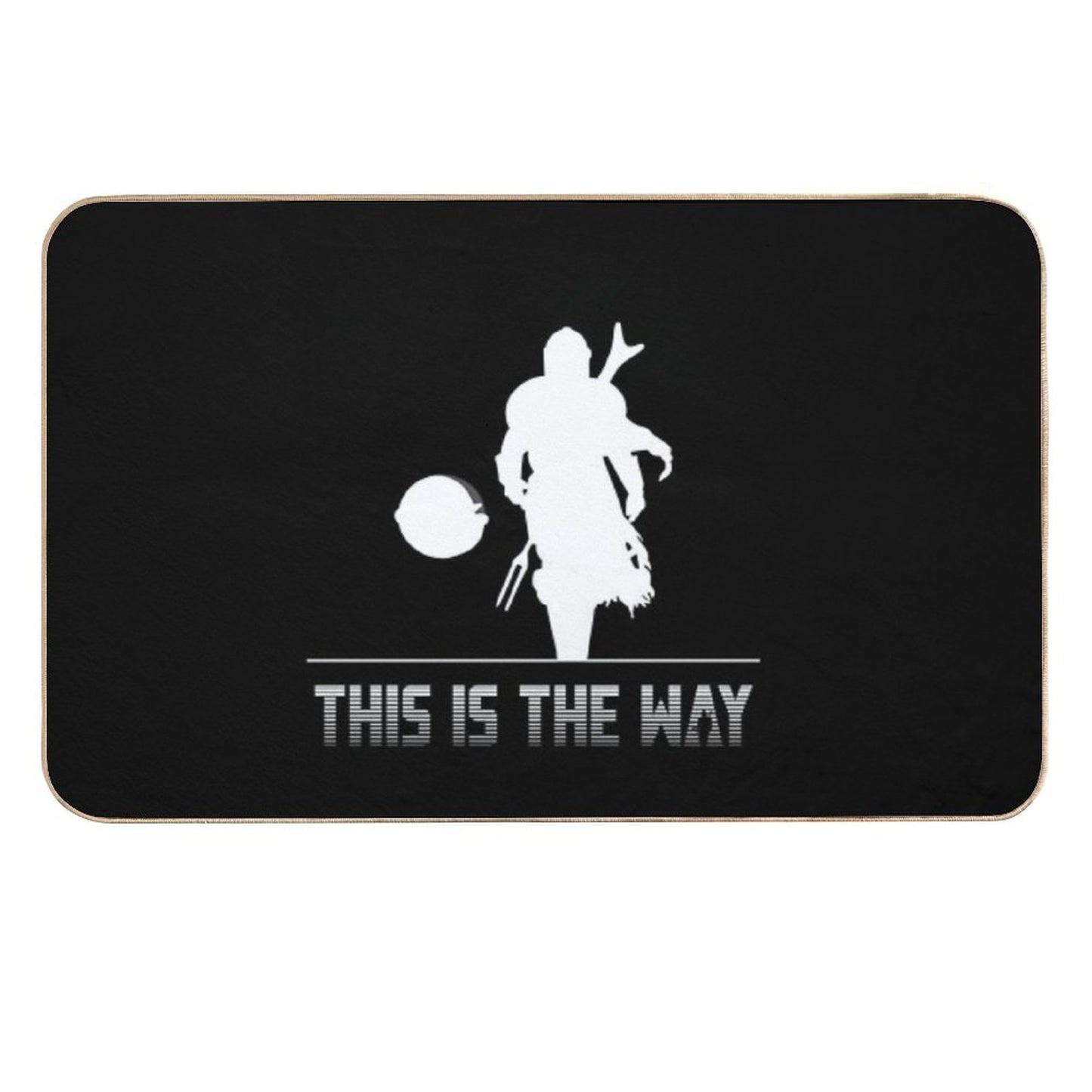 Mando Silhouette This Is The Way  Stain-Proof Bath Mat