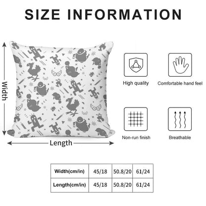 Final Fantasy Medley Soft Fade-Resistant Throw Pillow