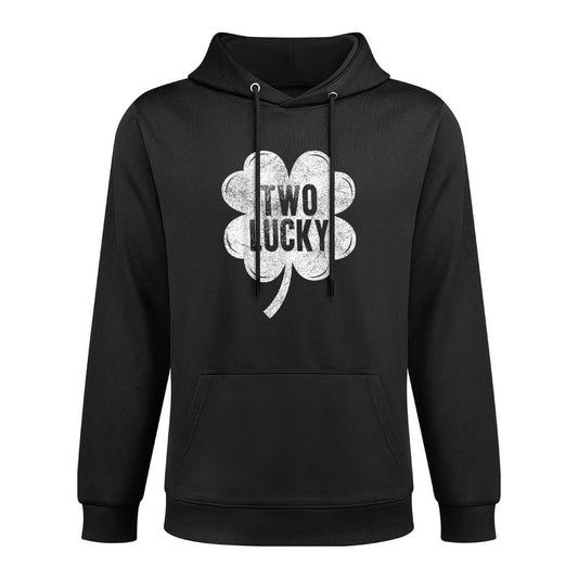 Two Lucky 2 Years Old Birthday For Boy 2nd Birthday Party Easy Care Hoodie
