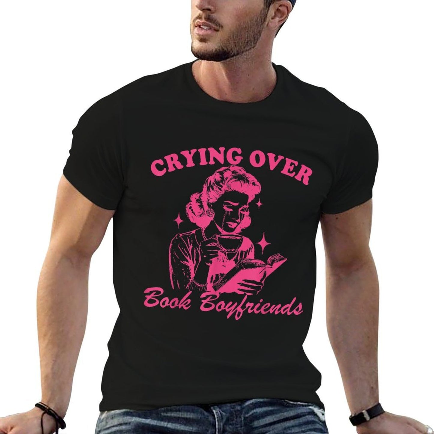 Crying Over Book Boyfriends  Eco-friendly Material T-Shirt