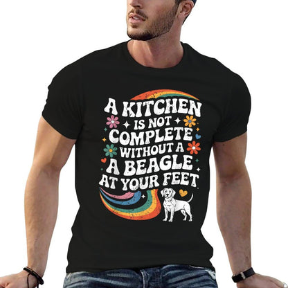Kitchen Not Complete Without Beagle At Your Feet Dog Groovy  Slim-fit Cut T-Shirt