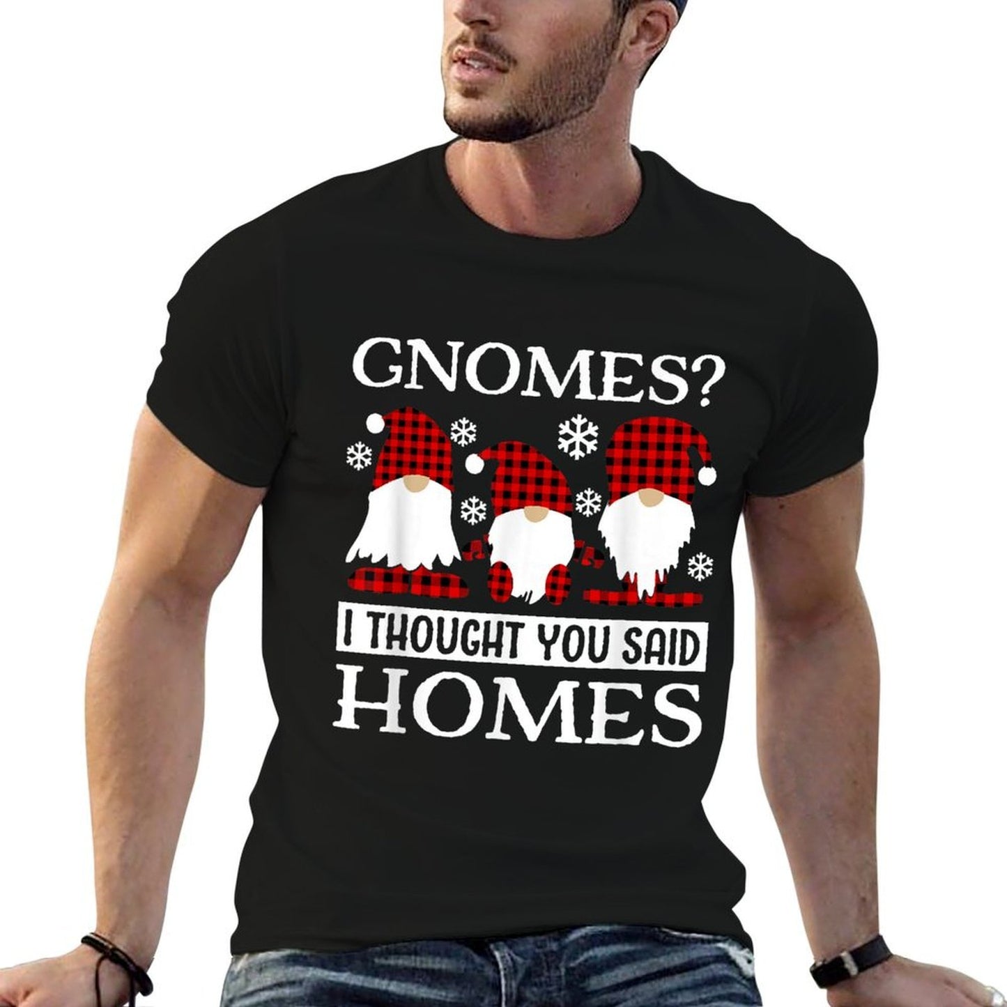 Realtor Christmas Gnomes Funny Real Estate Agent  Moisture-wicking T-Shirt