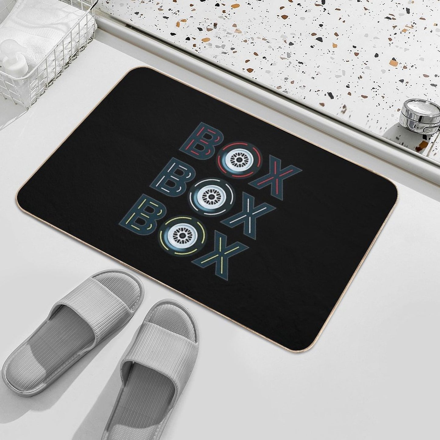 Box Box Box Radio Call To Pit Stop  Rapid-Drying Bath Mat