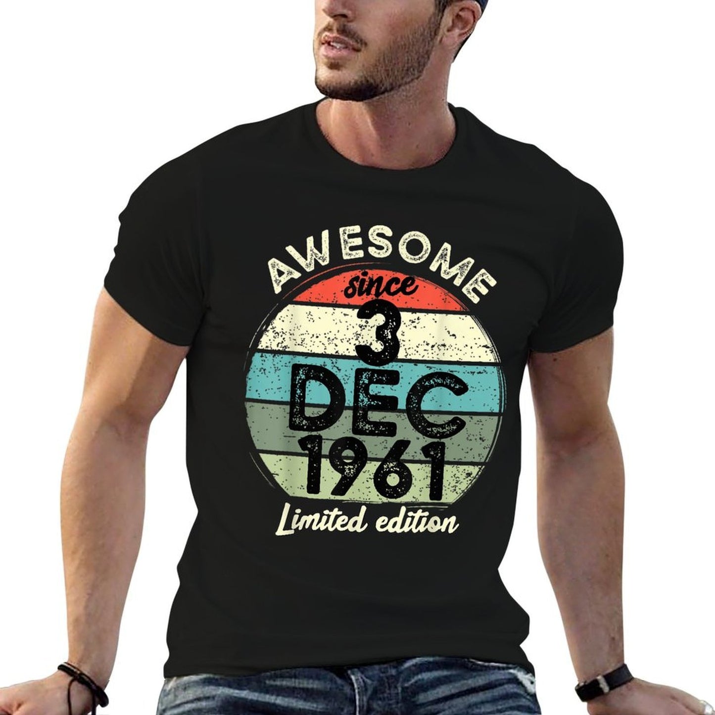 60 Year Old Birthday 3 December 1961 60th Birthday  Odor-resistant T-Shirt