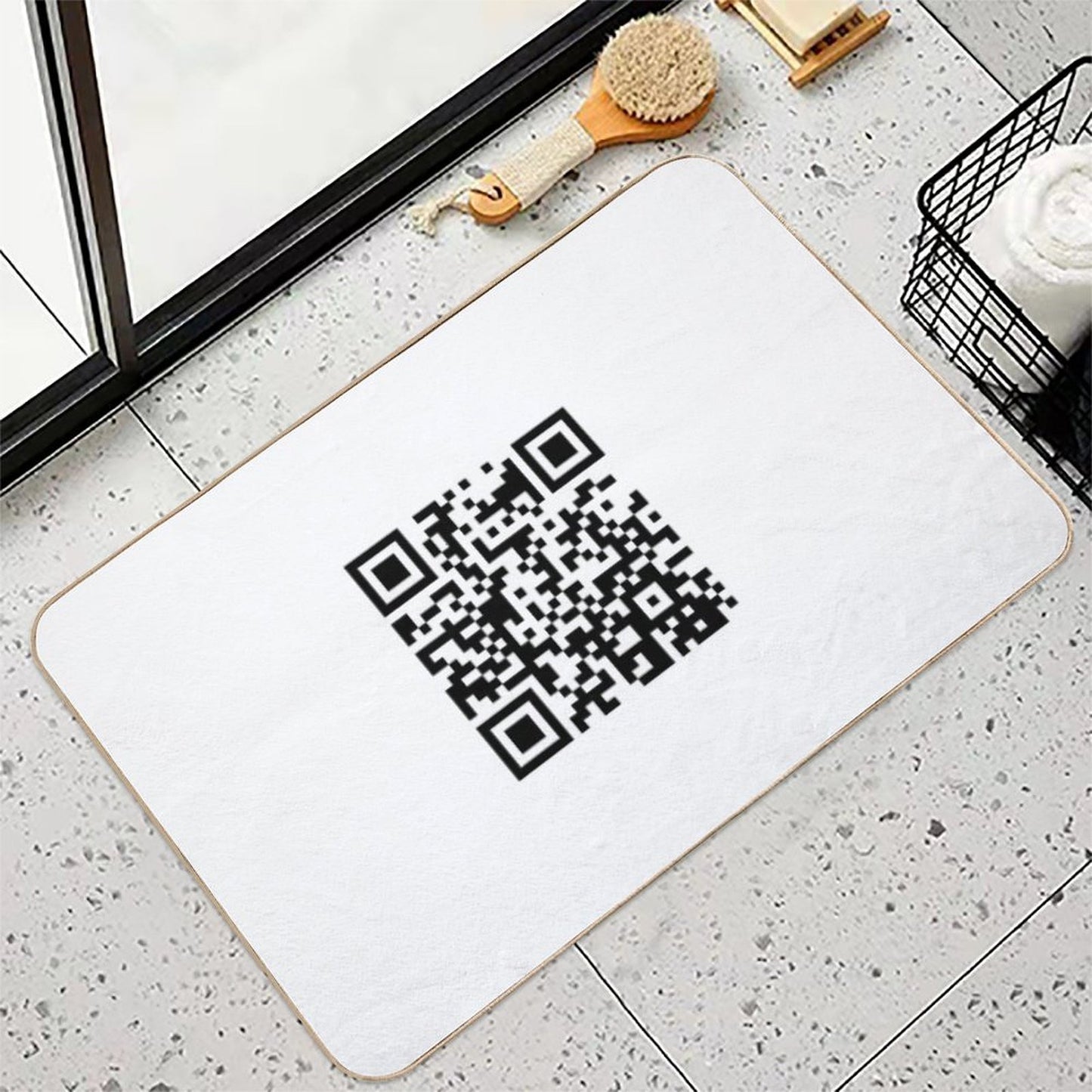 Star Wars Theme QR Code  Anti-Trip Bath Mat