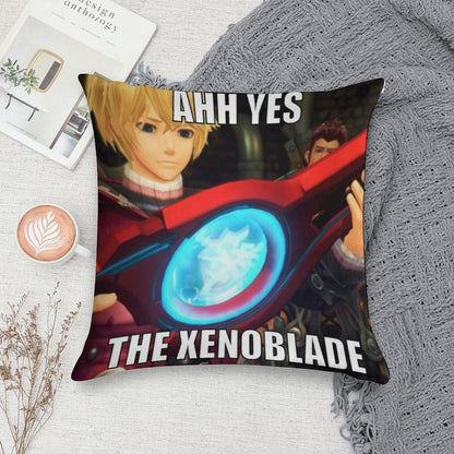 Ahh Yes, The Xenoblade Soft Fade-Resistant Throw Pillow