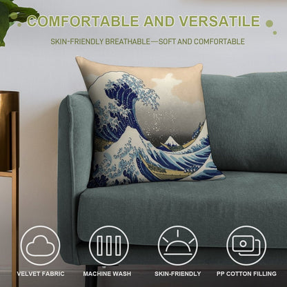 Great Wave Soft Ultra-Soft Texture Throw Pillow