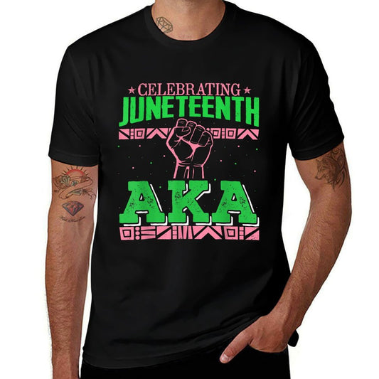 Celebrating Juneteenth AKA Fist Black History Men Women  Heathered Texture T-Shirt