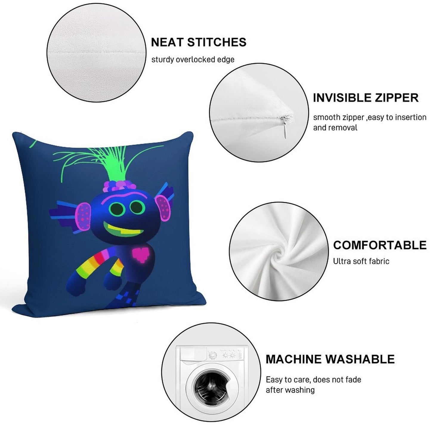 King Trollex Soft Anti-Pilling Throw Pillow