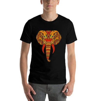 Trendy Elephant Tribal - Indian Colorful Mandala Tribal Art  Lightweight T-Shirt