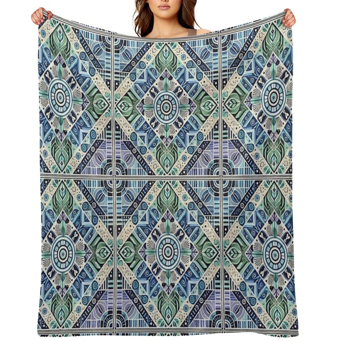 Symmetrical Style Gift-ready Throw Blanket
