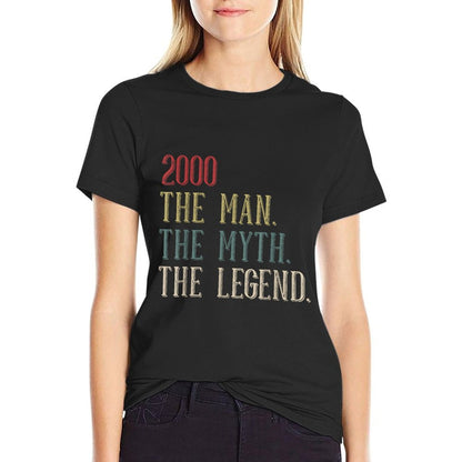 Cool 2000 25 Year Old Bday Men Women 25th Birthday  Cotton T-Shirt