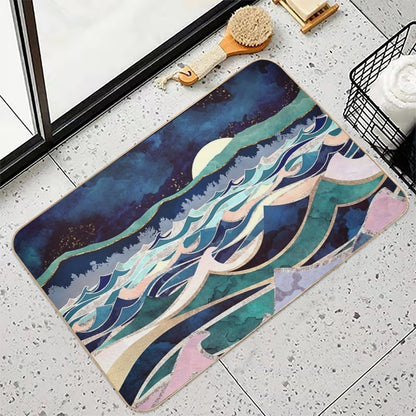 Moonlit Ocean  Repositionable Bath Mat
