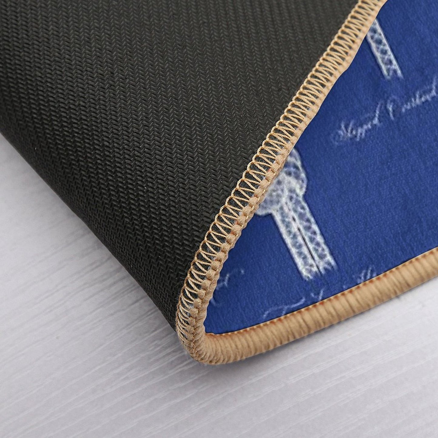 Nautical Knots (Navy And White)  Absorbent Bath Mat