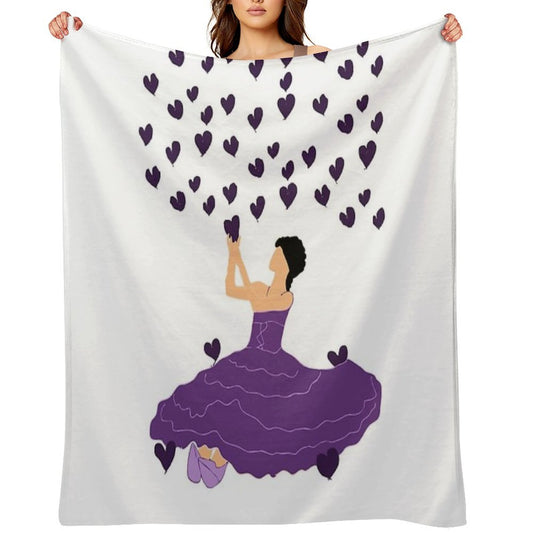 Girl with Love Lightweight Throw Blanket