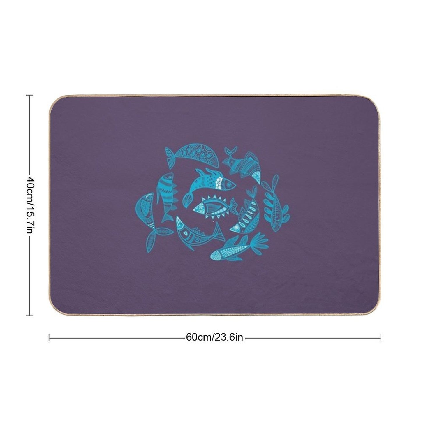 School Fish  Rapid-Drying Bath Mat