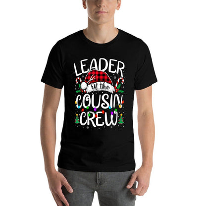 Leader of The Cousin Crew Christmas Family Matching Xmas  Eco-friendly Material T-Shirt
