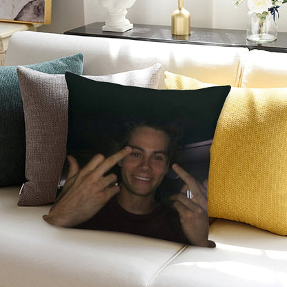 Dylan O’brien Middle Fingers Soft Anti-Pilling Throw Pillow