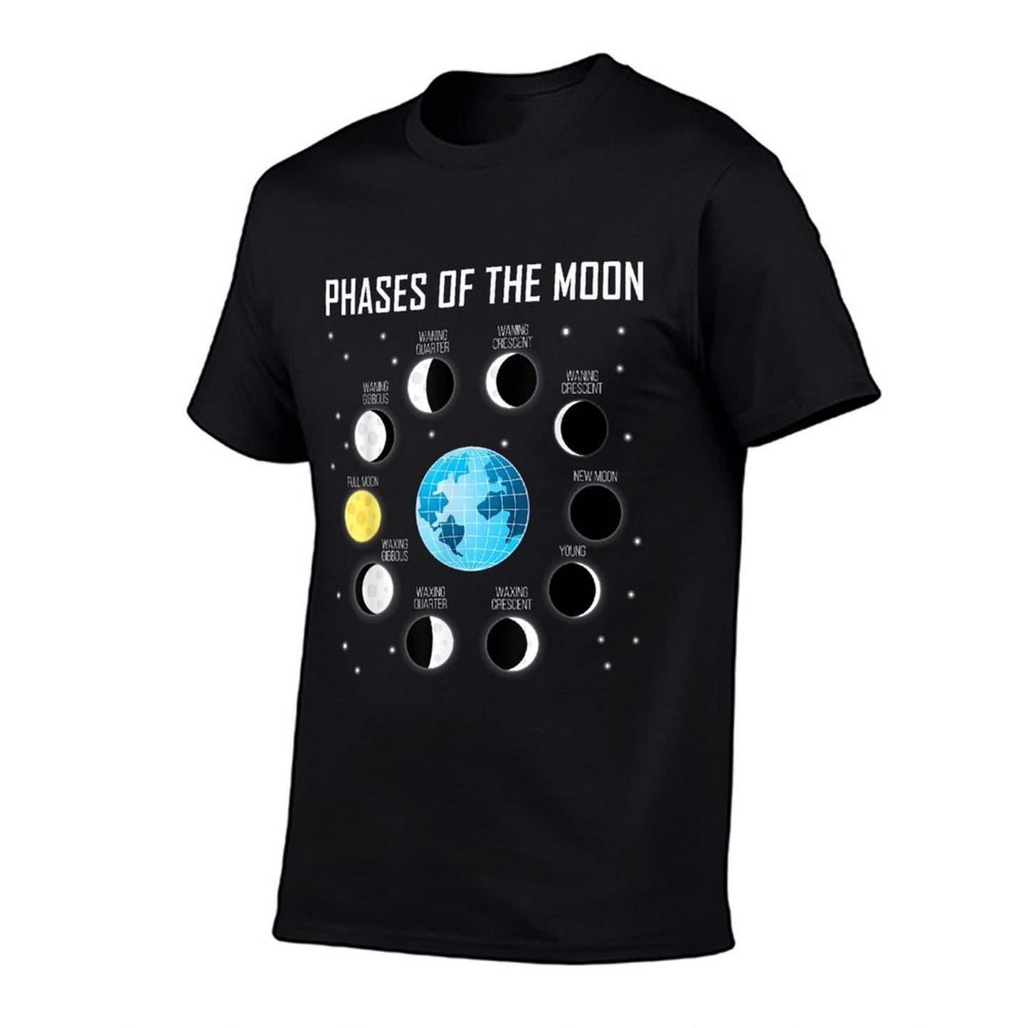 Phases of The Moon Moon Phase Space  Lightweight T-Shirt