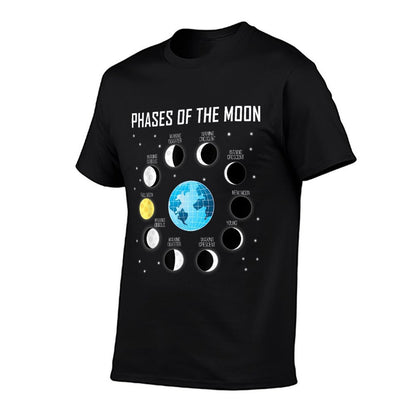 Phases of The Moon Moon Phase Space  Lightweight T-Shirt