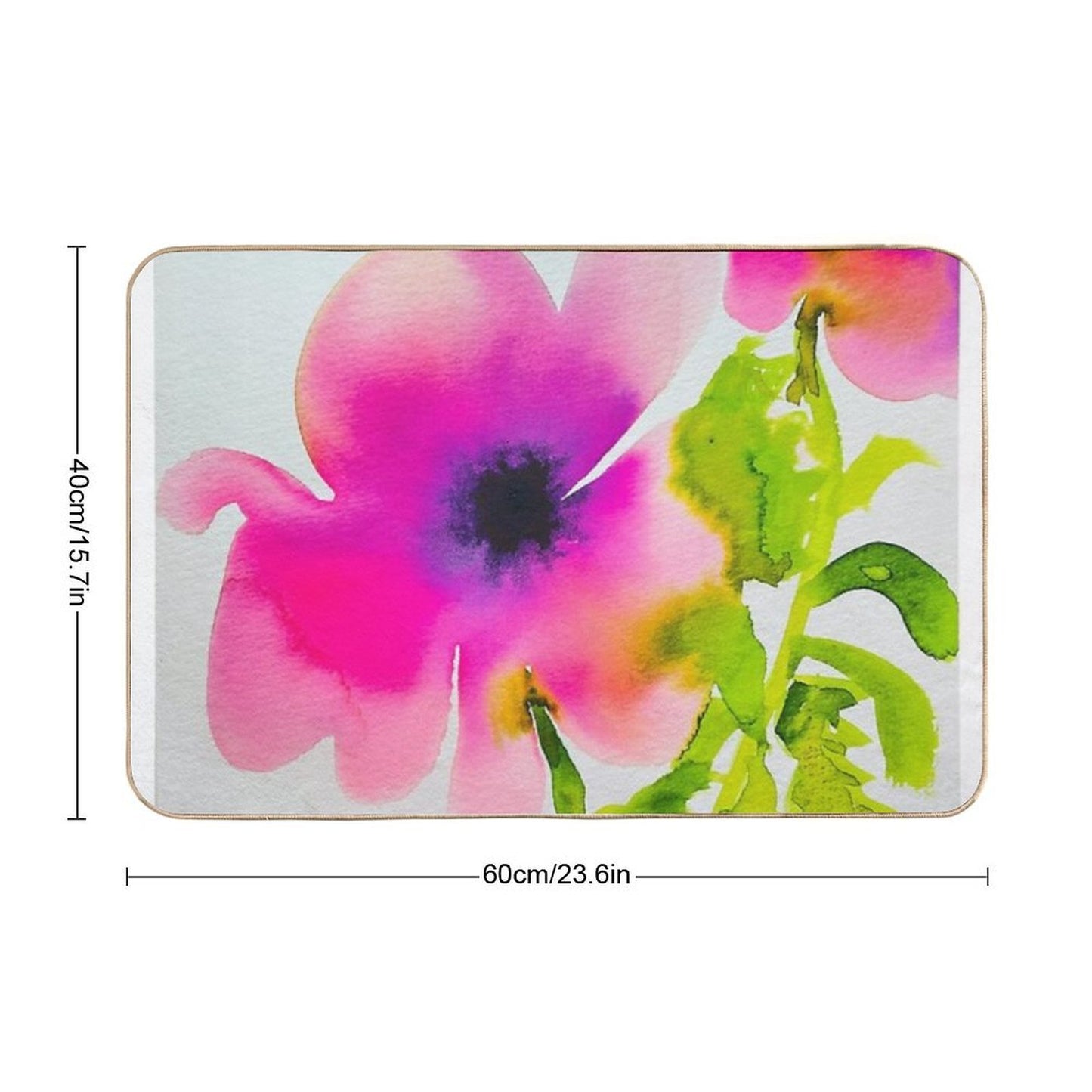 Solo Flower 2  Easy To Clean Bath Mat