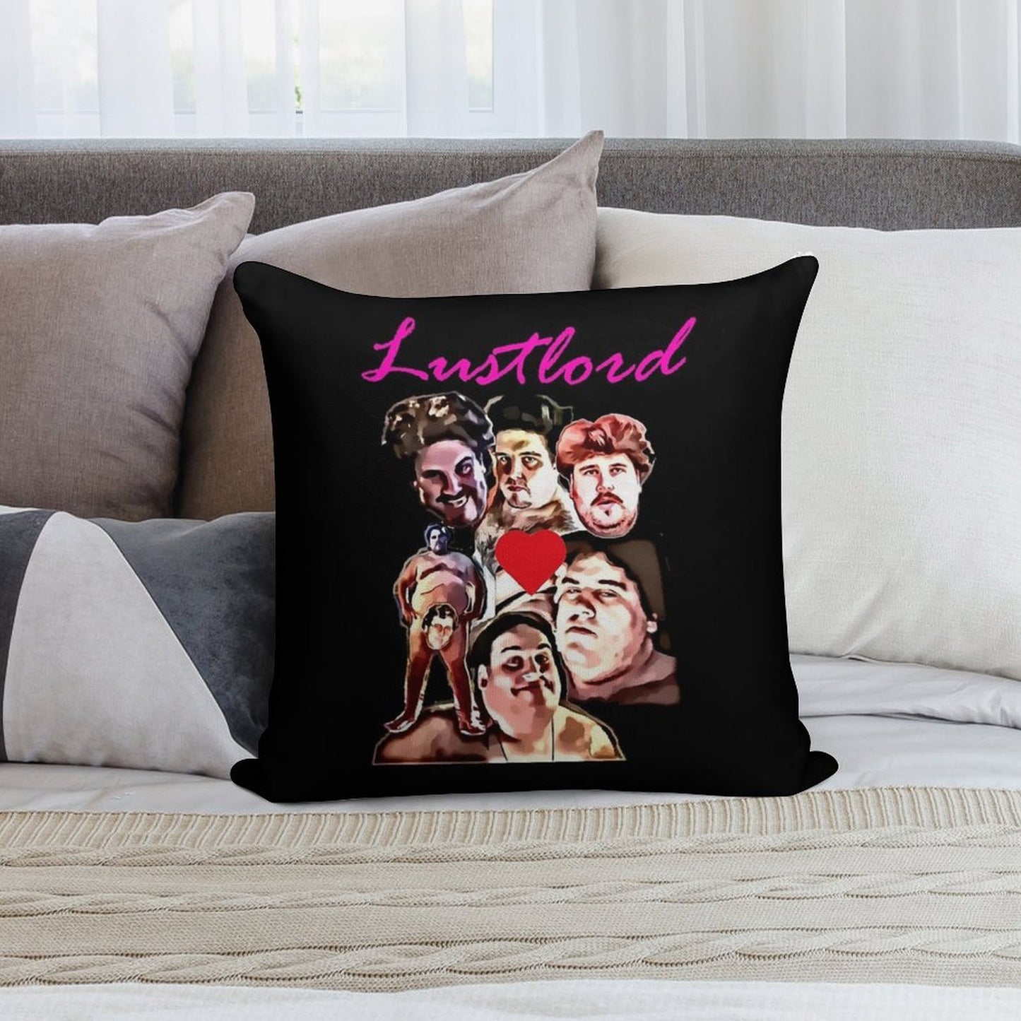 Lustlord Design Soft Fade-Resistant Throw Pillow