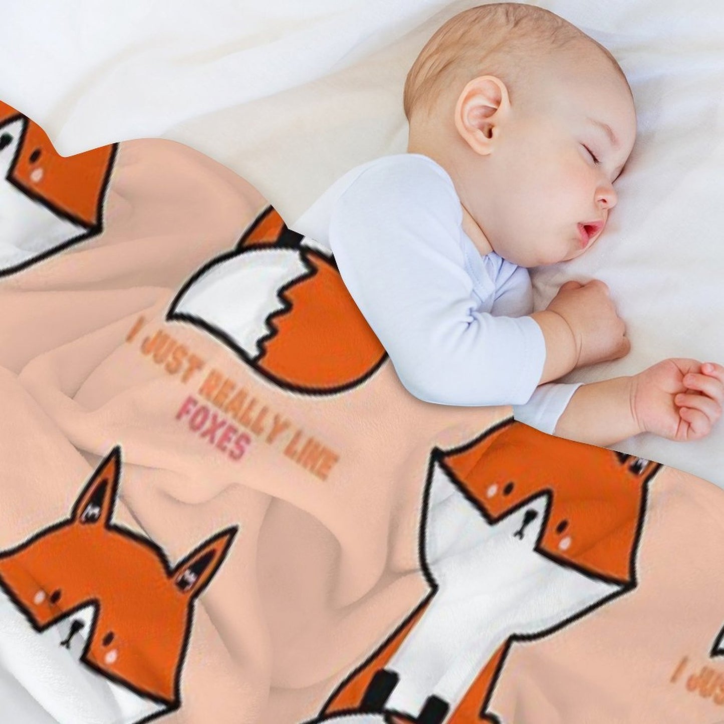 I Just Really Like Foxes Orange Multi-functional Throw Blanket