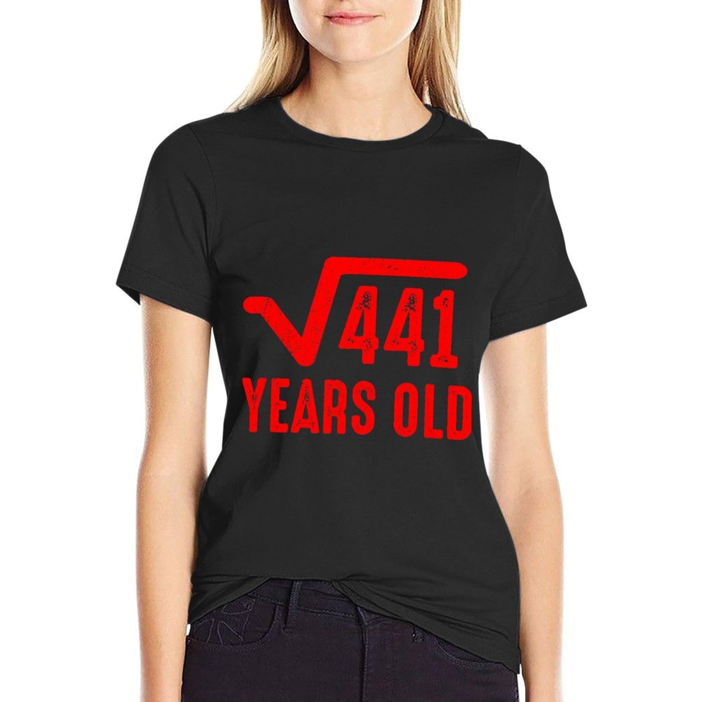 Square Root of 441  21st Birthday T (Red)  Moisture-wicking T-Shirt