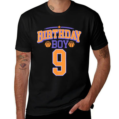 9th Birthday Boy Basketball Lover 9 Years Old Bday  Odor-resistant T-Shirt