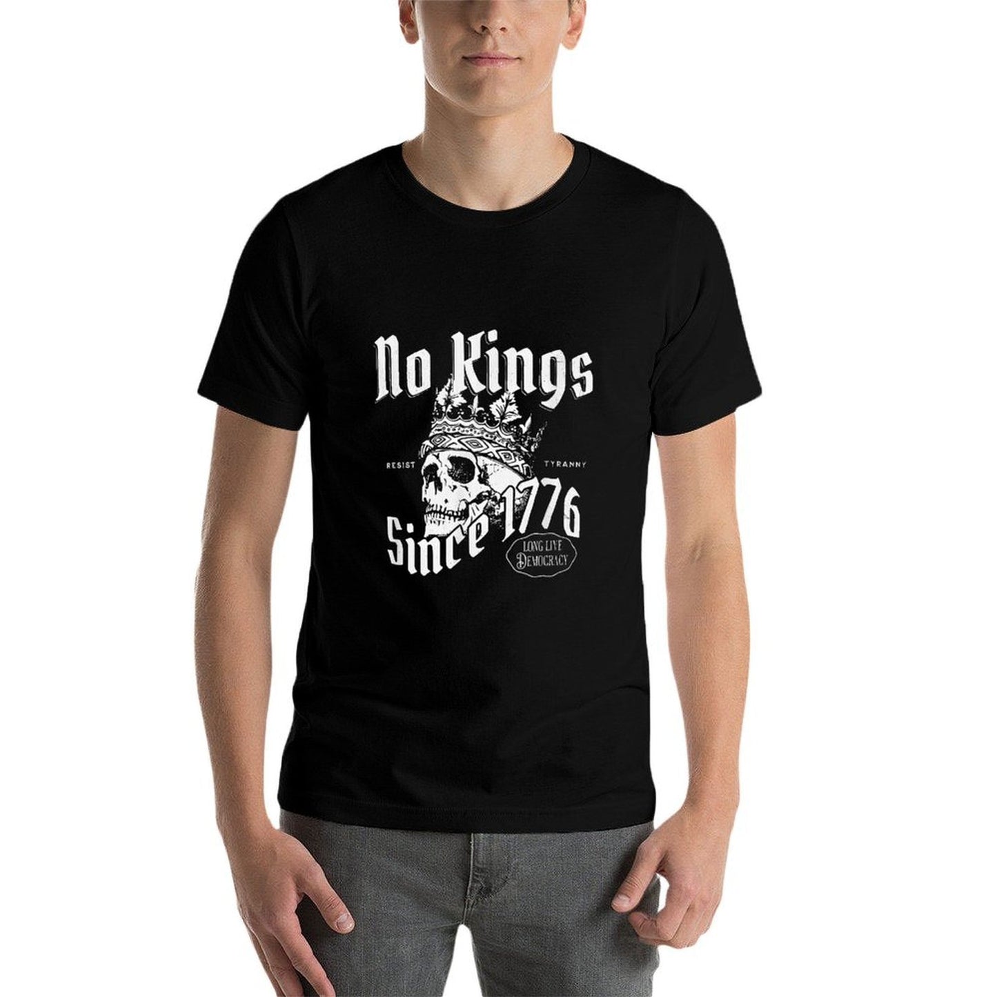 Retro Skull No Kings Since 1776 Resist  Classic T-Shirt