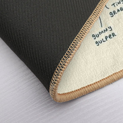 Anatomy of An Axolotl  Absorbent Bath Mat