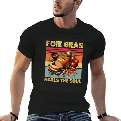 Foie Gras Heals The Soul French Retro Gourmet Foodie Humor  Wrinkle-resistant T-Shirt