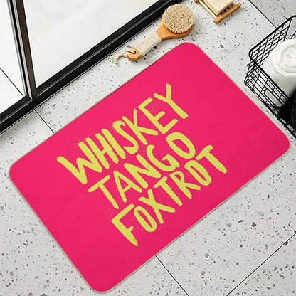 Whiskey Tango Foxtrot - Color Edition  Easy Maintenance Bath Mat