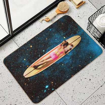 Pleiadian Surfer  Slip-Resistant Bath Mat