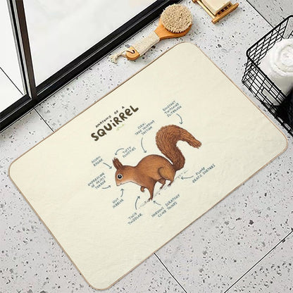 Anatomy of A Squirrel  Versatile Bath Mat