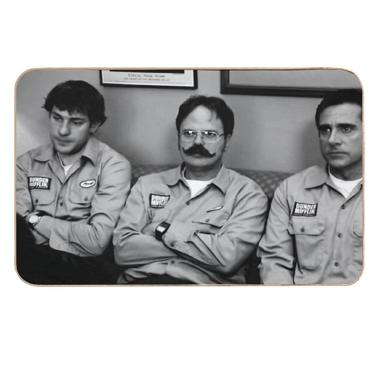 Jim, Dwight And Michael at Utica  Absorbent Bath Mat