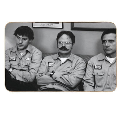Jim, Dwight And Michael at Utica  Absorbent Bath Mat