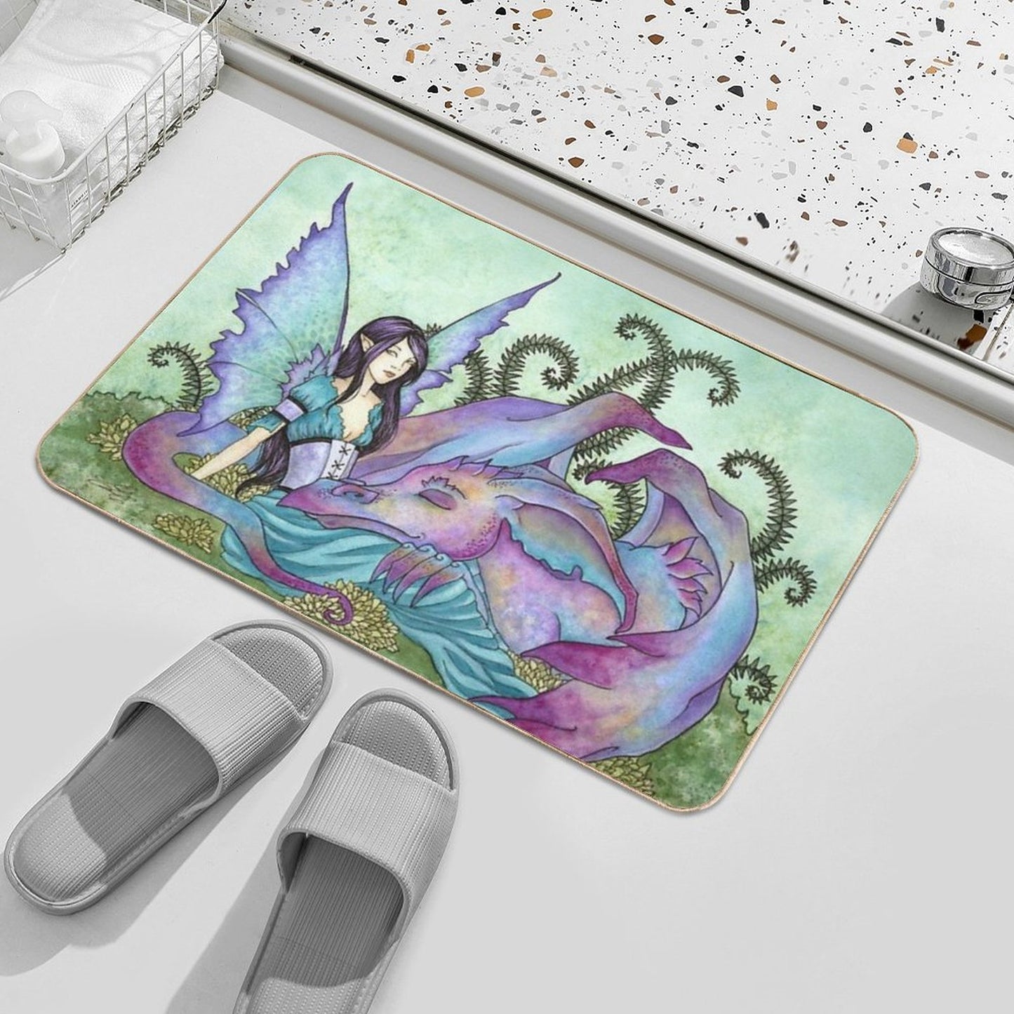 Let Sleeping Dragons Lie  Easy To Clean Bath Mat