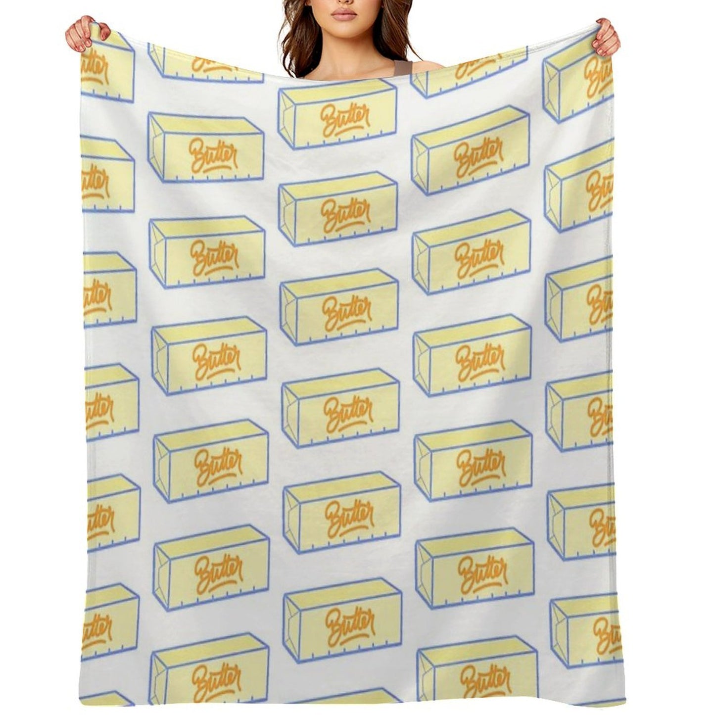 Stick of Butter Comfort Throw Blanket